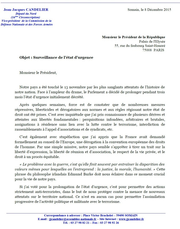Etat Urgence Hollande P1